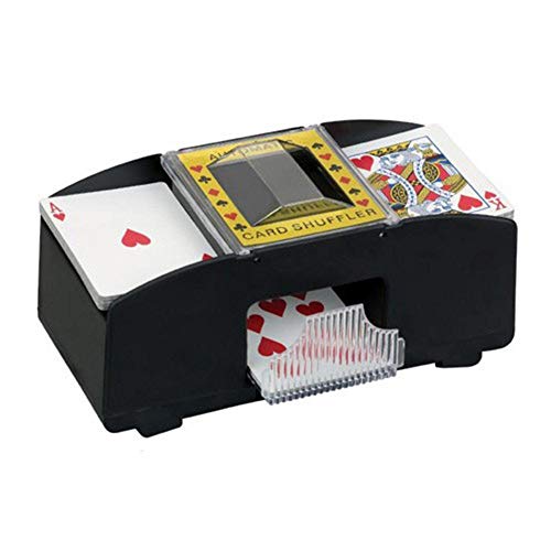 Ganmaov Elektrische Automatische Kartenmischmaschine, UNO Kartenmischmaschine, Hölzerner kartenmischer Poker Shuffler für Poker-Set, Brettspiel-Poker-Spielkarten