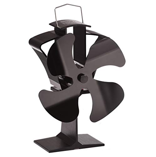 TOMERSUN Geräuscharmer Betrieb 4 Blätter Kamin Ventilator Ofenventilator Feuerstelle Kaminöfen Umweltfreundlich für Kamin Holzöfen Öfen