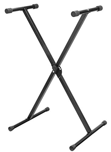 McGrey KS-100 X-Keyboardständer (einstrebig, höhenverstellbar in 5-Stufen, klappbar, stabil) schwarz