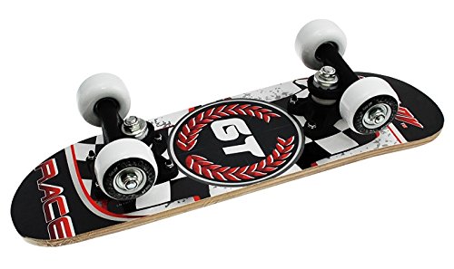 TRULY Kinder Skateboard Mini 17 X 5, Schwarz/Rot, Zoll