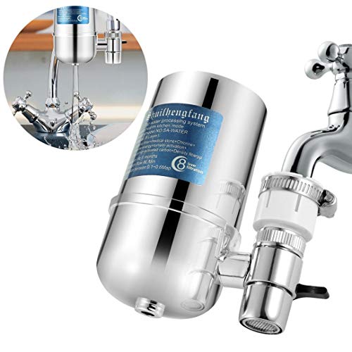 Slickbox Wasserfilter Wasserhahn, Prämie Wasser Filtersystem Tischwasserfilter mit Wasser Filterkartuschen, Küchenzubehör für Gesunder Lebensstil