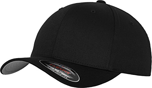 Flexfit 6277 Wooly Unisex Combed Cap, black, L/XL