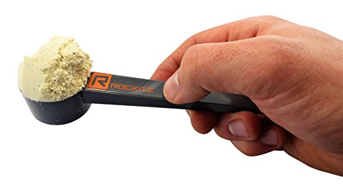 ROCKITZ Mess Löffel, Pulver Löffel, Protein Löffel, Messlöffel, Dosierlöffel (25ml / 16cm, Grau)