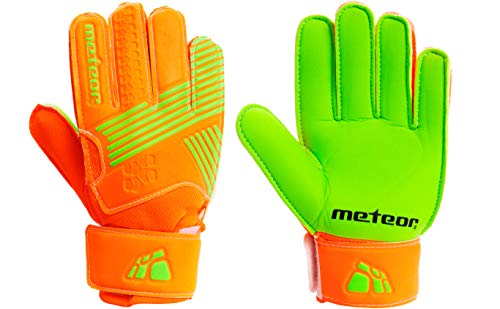 meteor Fussball Torwarthandschuhe fur Kinder Spieler-Handschuhe Heren fußball-Handschuhe Damen tormann Handschuhe schutzt die Finger tormannhandschuhe Jungen Torwart Spieler Handschuhe -Catch ORANGE