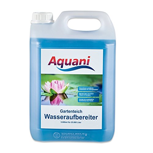 Aquani Wasseraufbereiter Gartenteich 5000ml neutralisiert schädliche Substanzen im Wasser reduziert Stress fördert die Gesundheit und Laichbereitschaft der Fische im Teich Teichpflege