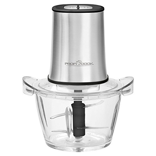 ProfiCook PC-MZ 1150 2in1 Multizerkleinerer und Ice Crusher, Edelstahlgehäuse, Glas-Mixbehälter (1 L), 2 Edelstahlmesser (rostfrei)