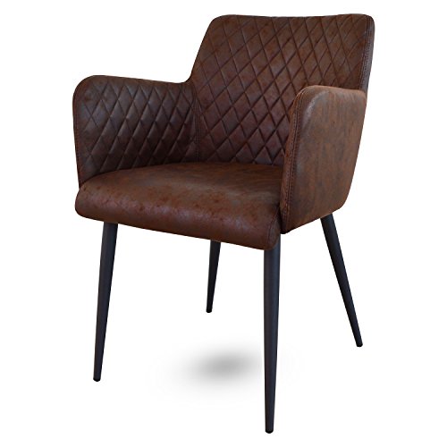 Damiware Rose Stuhl | Design Wohnzimmerstuhl Esszimmerstuhle Bürostuhl mit Stoffbezug | (Burgundy)