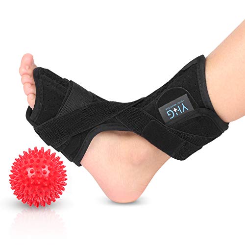 Plantarfasziitis Nachtschiene, Orthese fuß Fußschiene Night Splint Unterstützung Support Brace Bandage Mit Massagerollenkugel Zum Schmerzlinderung Und Orthopädische Rehabilitation