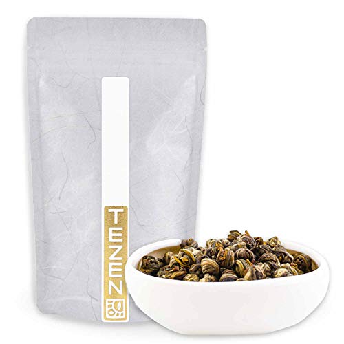 Kaiserliche Jasmin Perlen: Grüner Jasmin Tee aus China | Hochwertiger chinesischer Grüntee mit Jasmin Blüten getrocknet