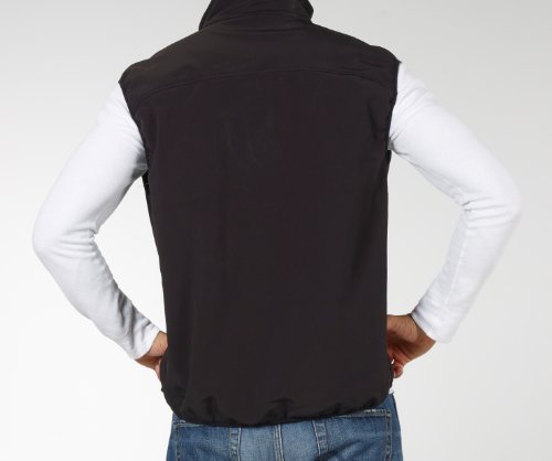 Fifty Five Herren Softshellweste Freizeitweste Sheerbroke Leichter Windbreaker Sportweste Winddicht Outdoor Weste, Schwarz (Black 010), Large