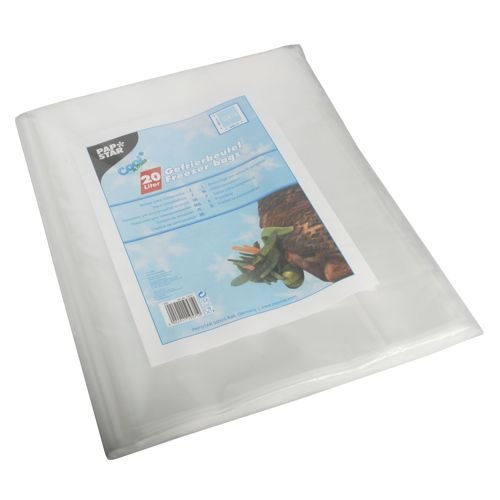 Papstar 19571 Gefrierbeutel, LDPE 20 L, 60 x 40 cm, 100 Stück, transparent