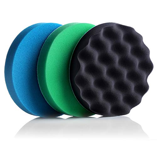 Polierschwamm, Tacklife, 3 Stück, Ø 180mm, Polierpad/Poliertelle für Auto Poliermaschine, Polyesterschwammmaterialien, geeignet zum Polieren und Wachsen - SPP1A