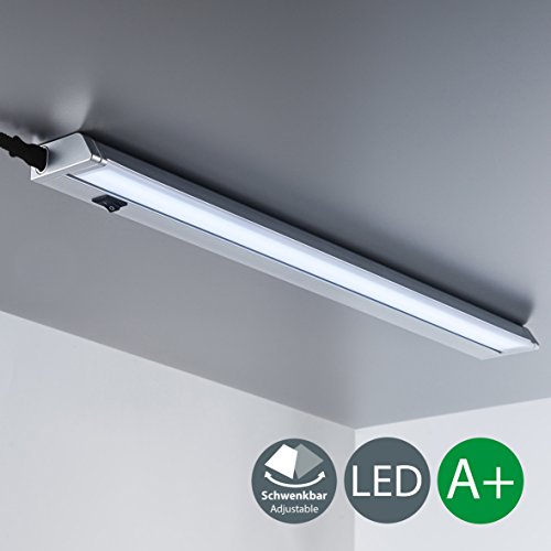 LED Unterbauleuchte Schwenkbar Lichtleiste Küchenleiste LED Küchenleuchte Küchenlampe Schrankleuchte Schranklampe Titan Ein/Ausschalter 55 x 6,1 x 2,4 cm 8,5 Watt 840 Lumen