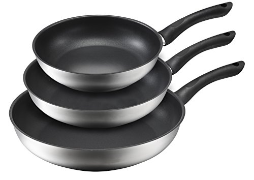Kopf Pfannenset Alfons (Edelstahl, 3-teilig, Teflonbeschichtung, Induktion)