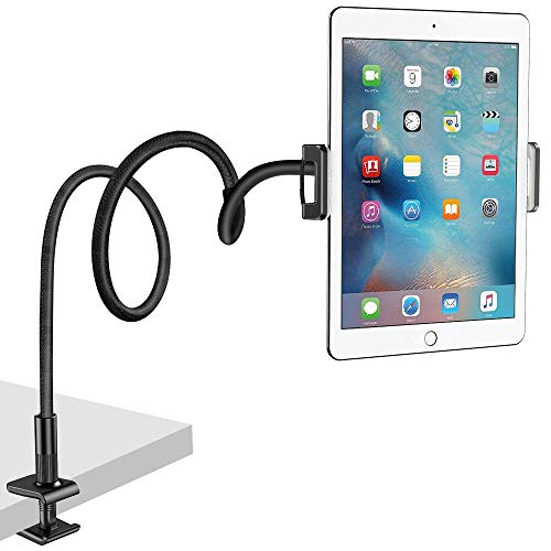 NULAXY Schwanenhals Tablet Halter, Lazy Tablet Halterung : Flexible im Bett Verstellbarer Ständer für Pad Mini 2 3 4, Neu Pad Pro 2018, Pad Air, Switch, Galaxy Tab und Andere 4,7-10,5 Zoll Geräte
