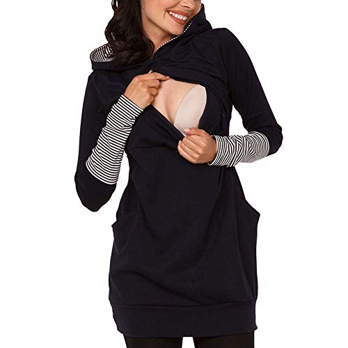 Flairstar Umstandsmode Damen Winter Herbst Hoodies Stillpullover Langarm Pullover Schwanger Sweatshirt Stillen Umstandshirt
