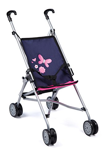Bayer Design 3011300 - Puppen Buggy, blau/pink