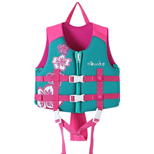 Zilee Kinder Schwimmweste Schwimmen Badeanzug - Jungen Mädchen Schweben Bademode Einstellbar Schwimmen Lernen Schwimmbad Tauchen Strand Surfen Sicherheitsgurt Rosa Blau