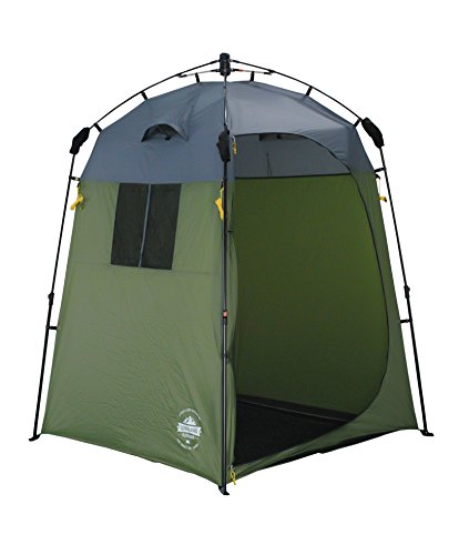 Lumaland Outdoor Pop up Duschzelt Umkleidezelt Toilettenzelt Stehzelt Camping 155x155x220 cm Robust Grün