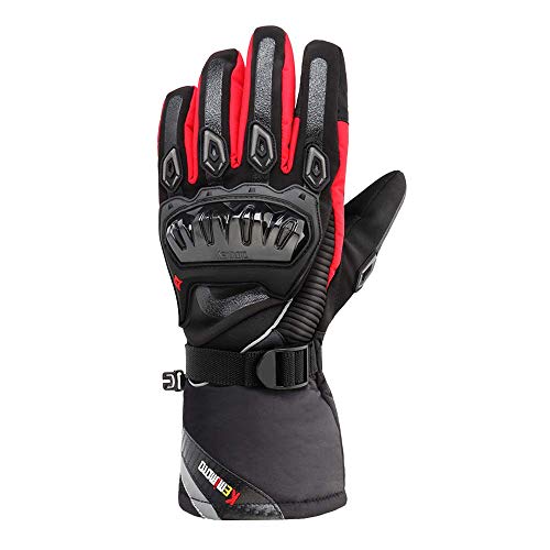 Motorradhandschuhe Winter, Winterhandschuhe Motorrad, Motorrad Handschuhe Winter Warm Handschuhe Touchscreen Handschuhe Wasserdicht Winddicht Sporthandschuhe (XL,Schwarz)