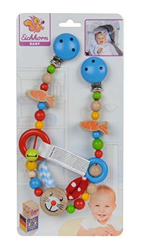 Eichhorn 100017010 - Baby Wagenkette mit Hasenmotiv, 54cm, FSC 100% Zertifiziertes Buchenholz, Made in Germany