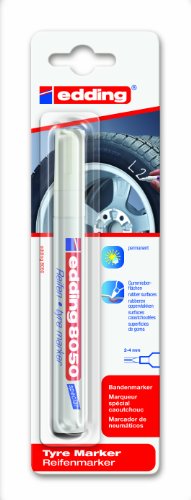 edding 4-8050-1-4049 Spezial-, Reifenmarker DIY, 2 - 4 mm, weiß