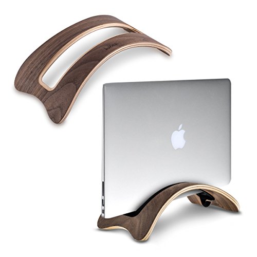 kalibri Laptop Ständer Notebook Stand - Halterung aus Holz für MacBook Air 13''/Pro Retina 13''/15''/ Pro 13'/15' Tablet iPad - in Walnussholz braun