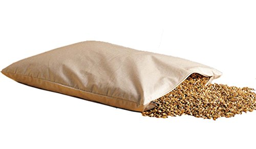Bio Dinkelkissen 40*80cm mit Reißverschluß - Dinkelkopfkissen Dinkelspelzkissen Dinkelspreukissen mit Bio Dinkelspreu Dinkelspelz befüllt - Natur-shop24