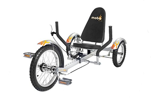 Mobo Triton Cruiser Pro Liegefahrrad Kinderdreirad - SILBER - ab 12 Jahre bis Erwachsene