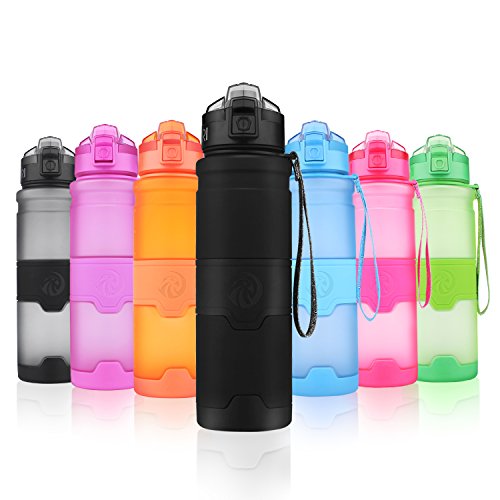 ZORRI Sport Wasserflasche 500ml/700ml/1000ml Trinkflasche Bpa Frei Tritan Schule Sportflasche Trinkflaschen für kinder,fitness,Fahrrad,öffnet sich mit 1-Click - Wiederverwendbare mit dicht schließendem Deckel