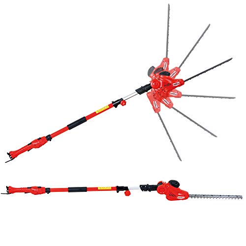 Grizzly Elektro Teleskop-Heckenschere, 460 W, 41 cm Schnittlänge, bis 2.4 m