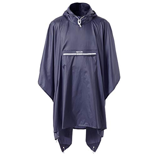 alpenmüller Regenponcho Testsieger Fahrrad Damen Herren Regencape Fahrradhelm Regenschutz Fahrrad Regenbekleidung | The Original 7inONE Rain Poncho Multitool Regenmantel Trekking Wandern Angeln
