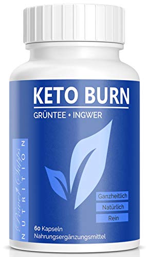 KETO BURN - Abnehmen - natürliche Inhaltsstoffe - Grüntee - Ingwer - Koffein - Cayennepfeffer - Hergestellt in Deutschland (1)