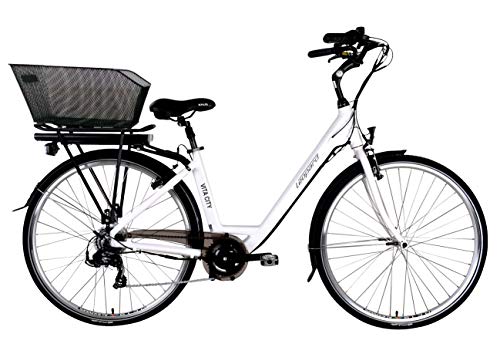 Leopard Vita City E-Bike Damen 28 Zoll 44 cm, City Elektrofahrrad, Pedelec E-Fahrrad, Weiß
