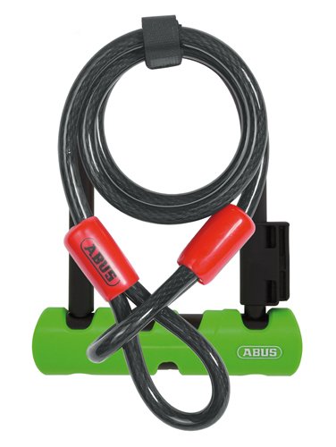 Abus 34597-5 410/150HB180 SH34 + 10/120 Ultra Mini Fahrradschloss, grün, HB180