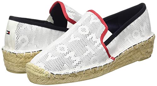 Tommy Hilfiger Damen Tommy MESH Sporty Espadrilles, Weiß (Bright White 161), 40 EU
