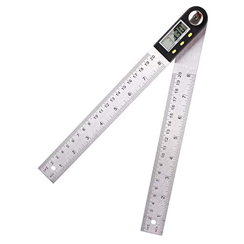 FIXKIT Digitaler Winkelmesser mit LCD Anzeige, Feststellfunktion, Automatische Abschaltfunktion, Länge: 400mm
