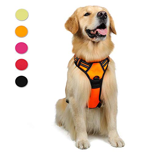 Supet Hundegeschirr Einstellbare, Anti Zug Geschirr Reflektierend Brustgeschirre aus Nylon Oxford für Große Mittlere und Kleine Hunde