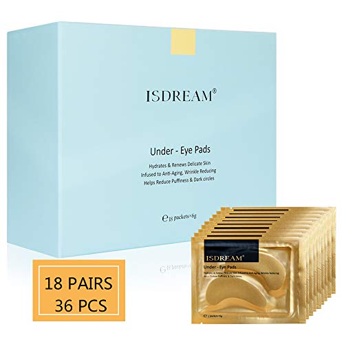 Gel Augenpads Isdream Eye Mask Augen Patches Pads Augenpads Gegen Augenringe Hydrogel Eye Patch Collagen Maske Anti Aging Mask Patch Augenpflege 18 Pairs (36pcs/box)