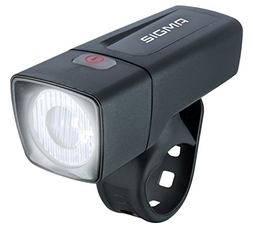 Sigma Sport LED Batterie Fahrradbeleuchtung AURA 25, 25 LUX, batteriebetriebene Fahrradlampe, StVZO zugelassen, Schwarz