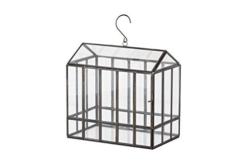 Urban Born Handgefertigtes Glas Terrarium, Hängende Mini Gewächshaus - 26,7 x 15,9 x 26 cm