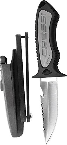Cressi Erwachsene Grip Tauchermesser, Schwarz, Uni