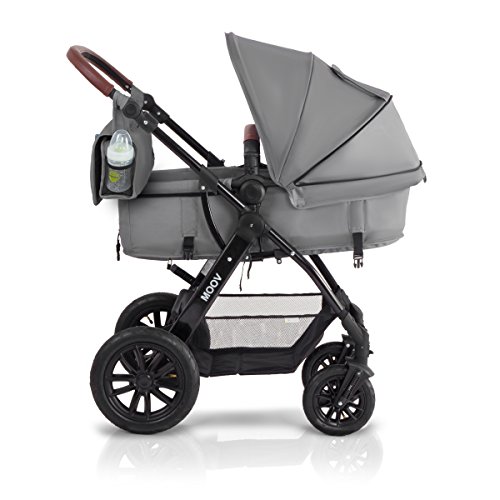 Kinderkraft Moov Multi Kinderwagen Kombikinderwagen 3in1 mit Buggy Babyschale Grau