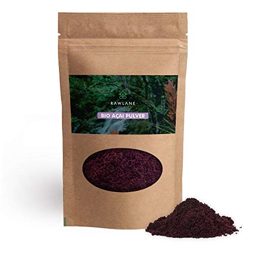 Acai Beeren Pulver Bio 250g | Gefriergetrocknetes Acaipulver aus kontrolliert biologischem Anbau | Ohne Zusätze | Reich an Antioxidantien | Vegan | Superfood von Rawlane