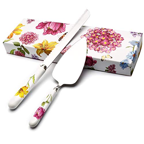 HOBO Tortenmesser und Tortenheber Besteck Servierset | 2-teilige 13-Zoll-Kuchenschneider und 10-Zoll-Servierer, Kuchenschneideset für Hochzeit, Party, Jubiläum