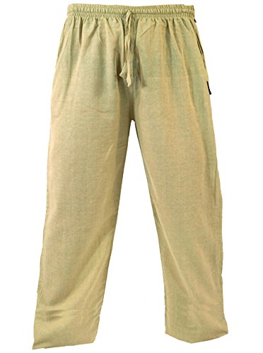 Guru-Shop Yogahose, Goa Hose, Herren, Grün, Baumwolle, Size:XL (52), Männerhosen Alternative Bekleidung