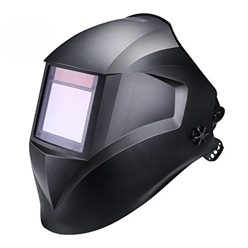 Schweißhelm, Tacklife PAH03D Automatik Schweißhelm mit 4 Sensoren, großem Sichtfeld(100 x 73mm), Optische Klasse(1/1/1/1), Solar Schweißmaske (Variable Abdunklung 4-8 / 9-13, inkl. 6 Ersatzgläser)