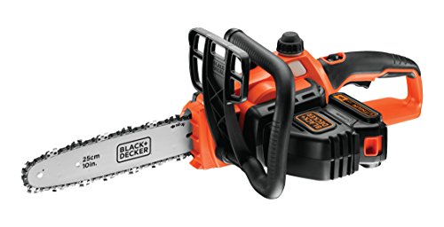 Black+Decker Li Ion Akku-Kettensäge 18V GKC1825L20 mit Akku und Ladegerät / Ideal für Holz- & Gartenarbeiten / 25 cm Schwertlänge