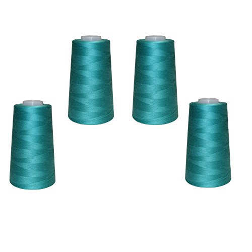 4 Konen Overlockgarn - á 3000 yds = 2743.2 m // 12.000 yds = 10972.8 m - Auswahl aus 26 Farben (130 - Türkis)