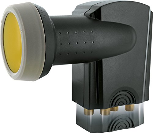 SCHWAIGER -401- Quattro LNB mit Sun Protect, digital, für Multischalter, extrem hitzebeständige LNB Kappe, Einsatz mit Satellitenschüssel, multifeed-tauglich mit Wetterschutz und vergoldeten Kontakten